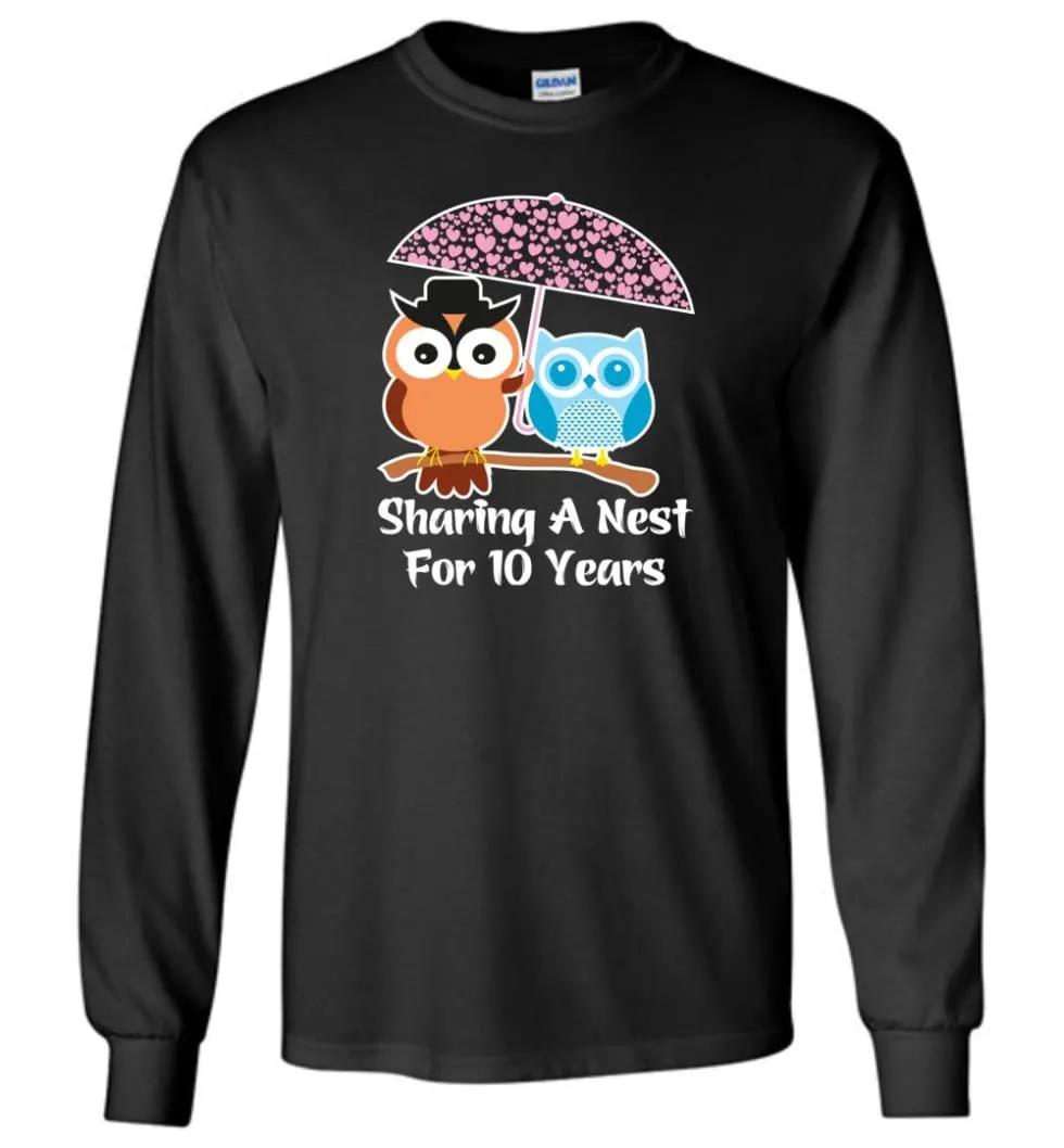 10 Years Wedding Anniversary Gifts Valentine's Day Long Sleeve T-Shirt