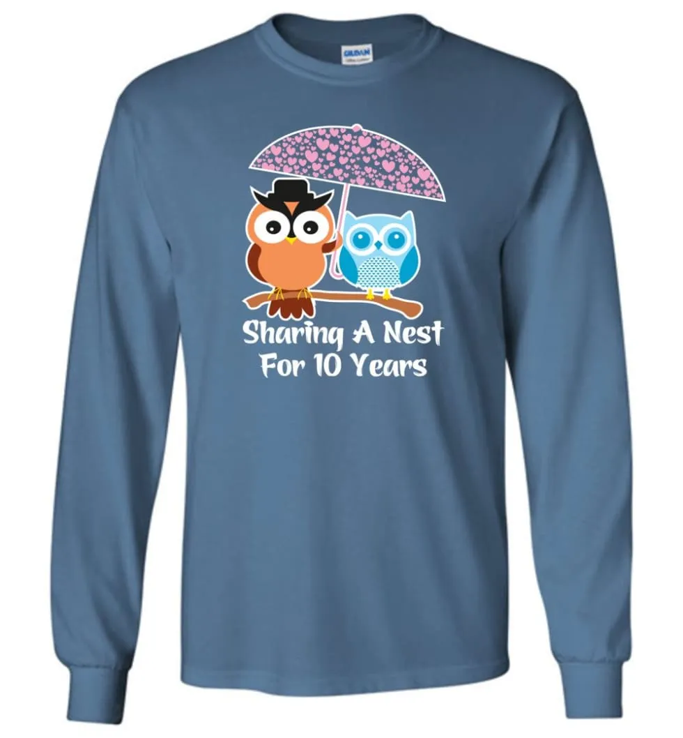 10 Years Wedding Anniversary Gifts Valentine's Day Long Sleeve T-Shirt