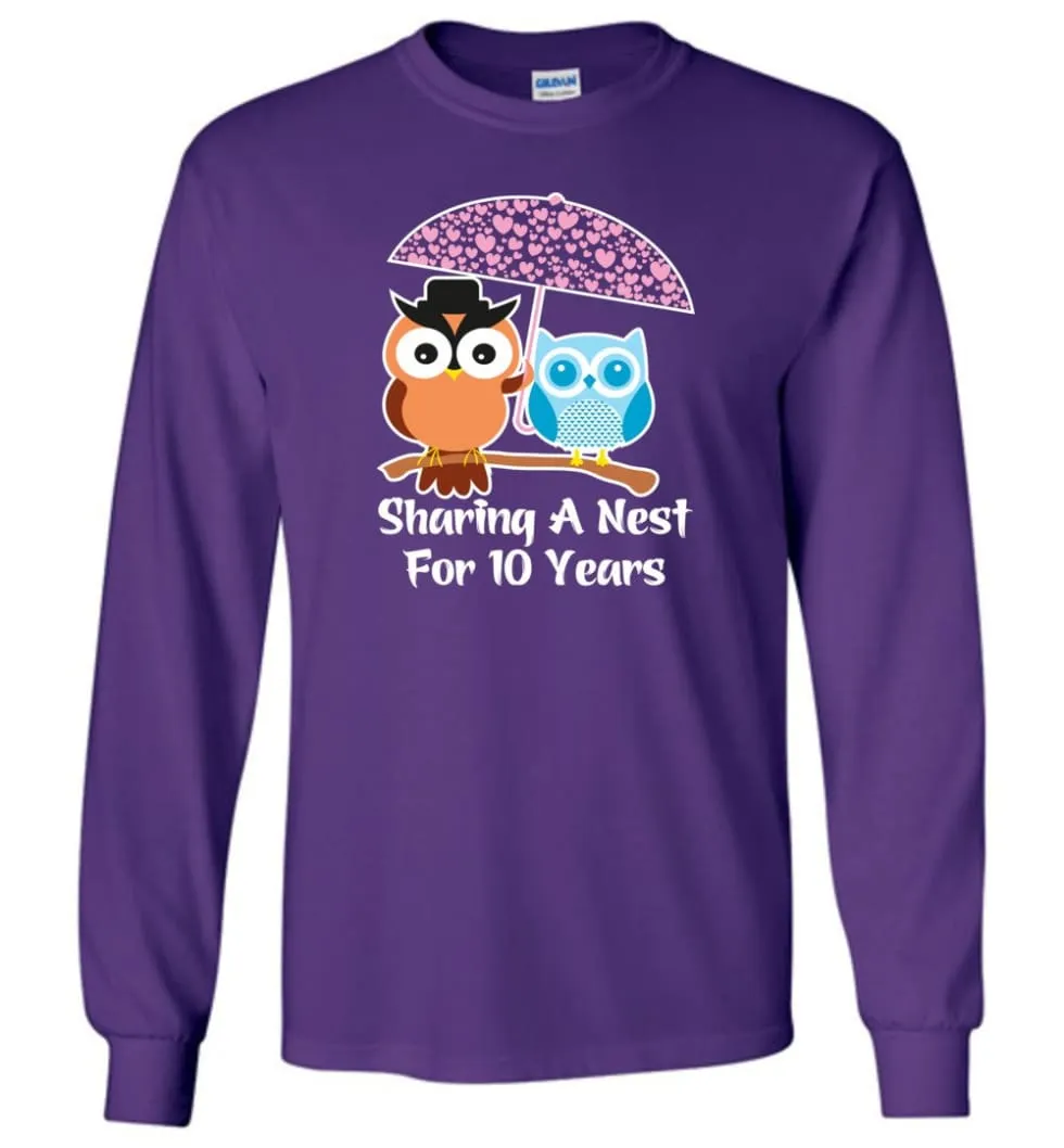 10 Years Wedding Anniversary Gifts Valentine's Day Long Sleeve T-Shirt