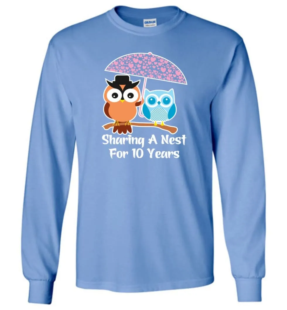 10 Years Wedding Anniversary Gifts Valentine's Day Long Sleeve T-Shirt