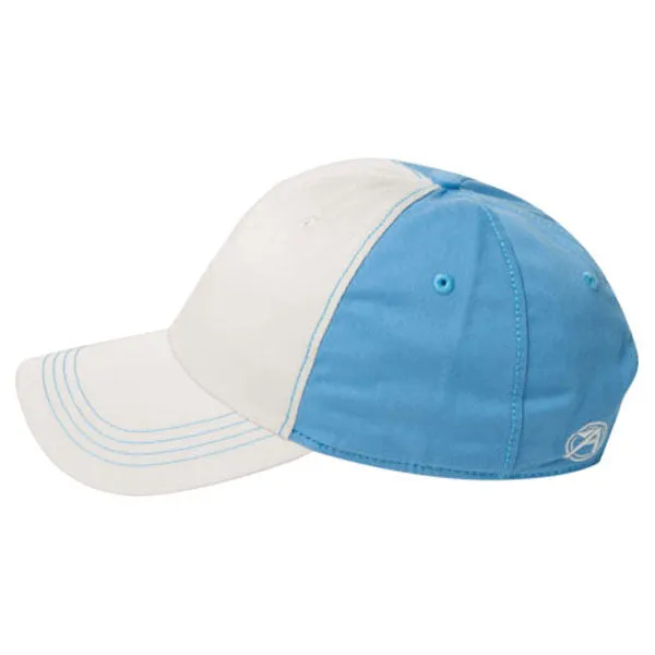 AHEAD Chalk/University Carolina Blue Collegiate Washed 2-Tone Cap