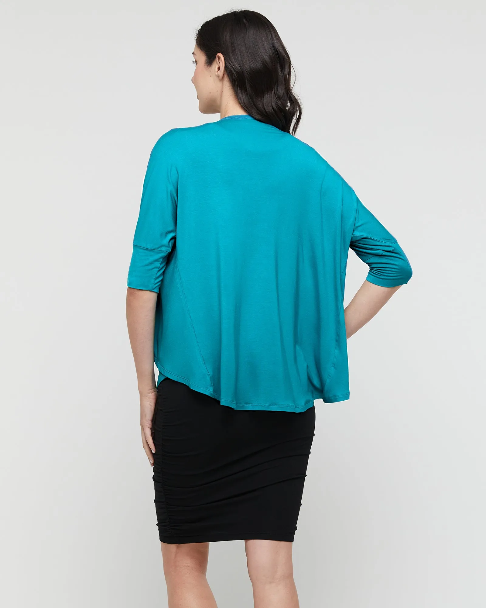 Bamboo Drape Cardi - Teal