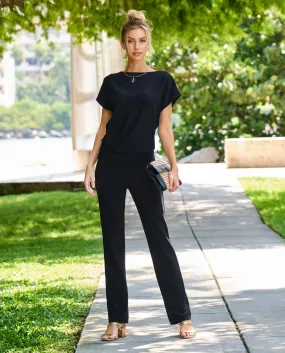 Beyond Travel High Rise Pant Jet Black