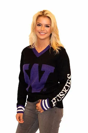 Black University of Washington Tribute Sweater (UNISEX SIZING)