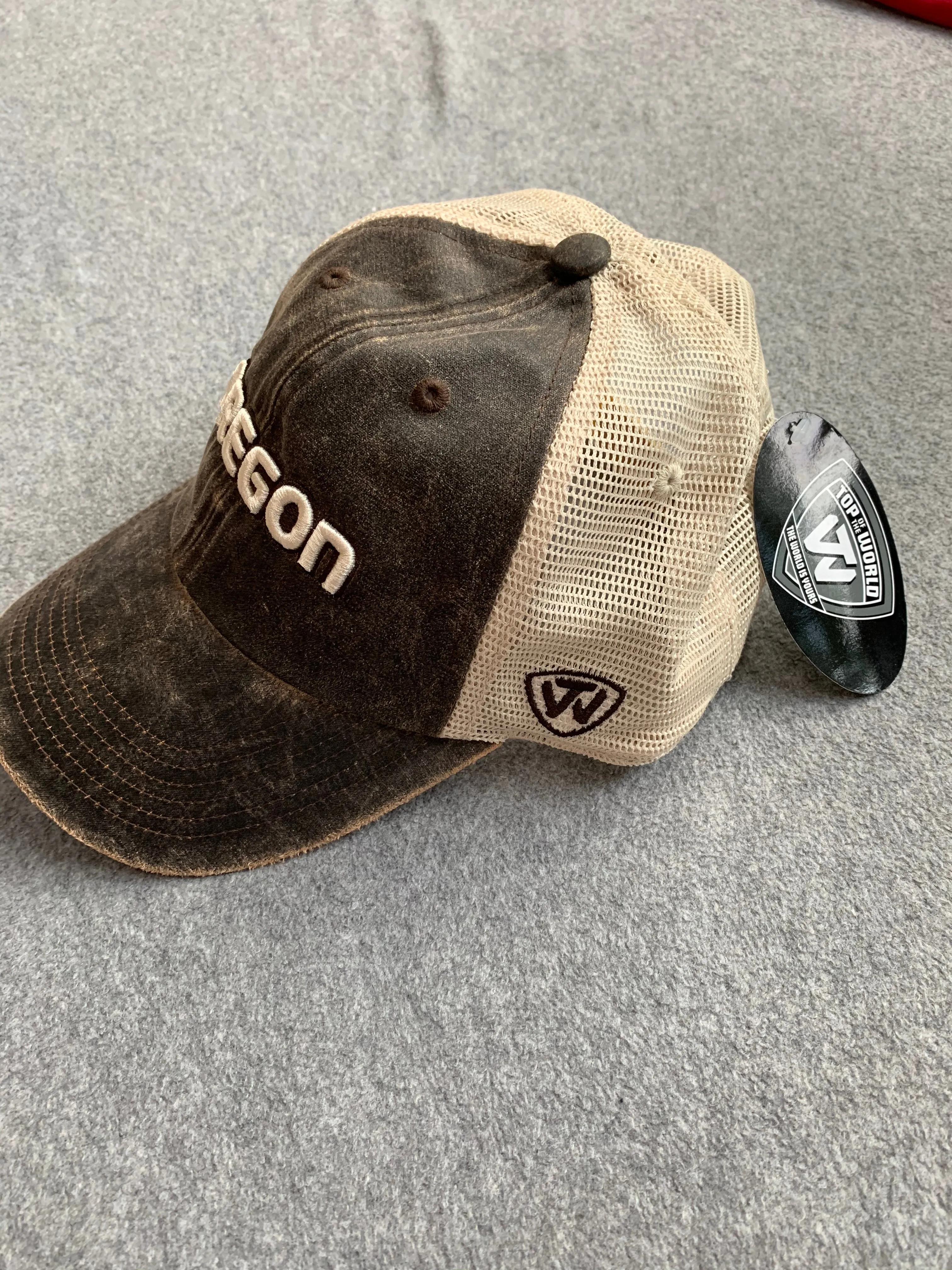 Brown Mesh Oregon Ducks Hat