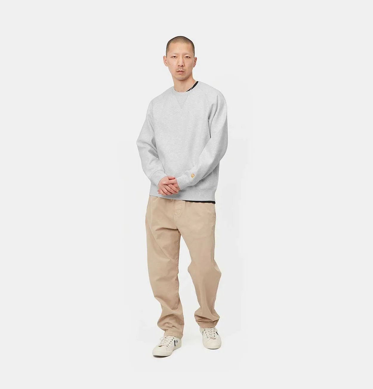 Carhartt WIP Chase Sweatshirt in Ash Heather