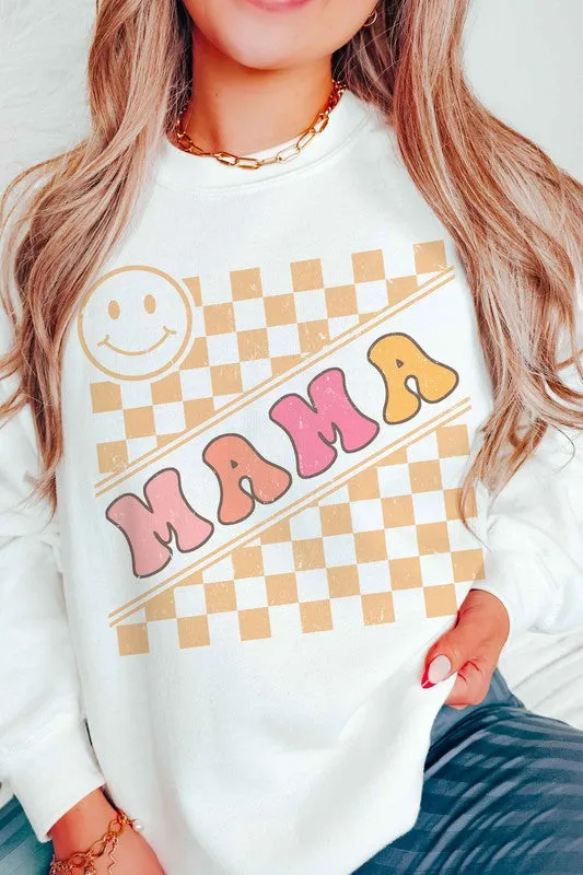 CHECKERED MAMA GRAPHIC SWEATSHIRT