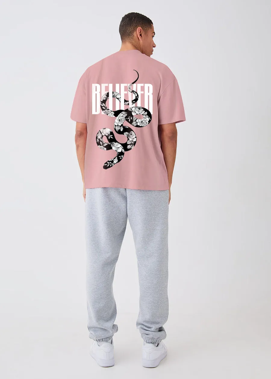 Faith & Flora Men Oversized Printed T-Shirt