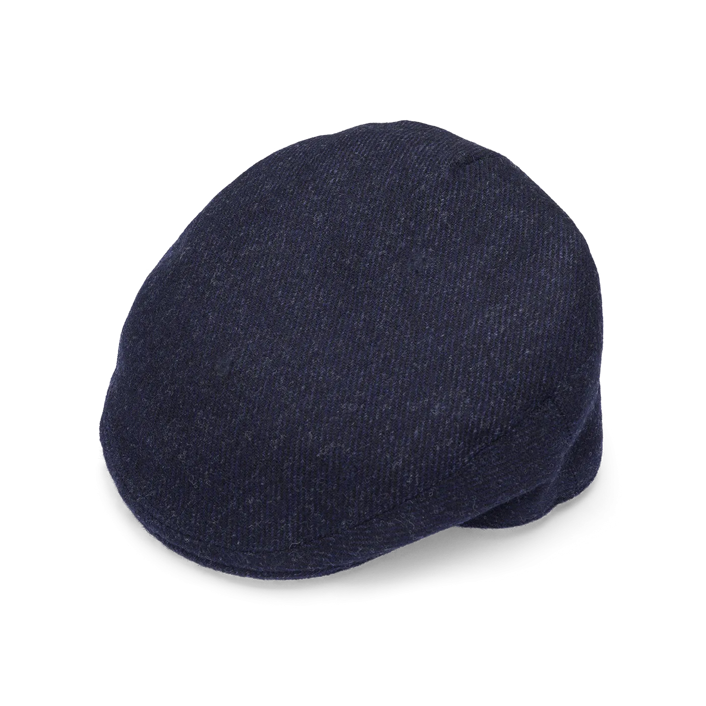 Fox Tweed Char-Navy Twill Fixed Brim Flat Cap