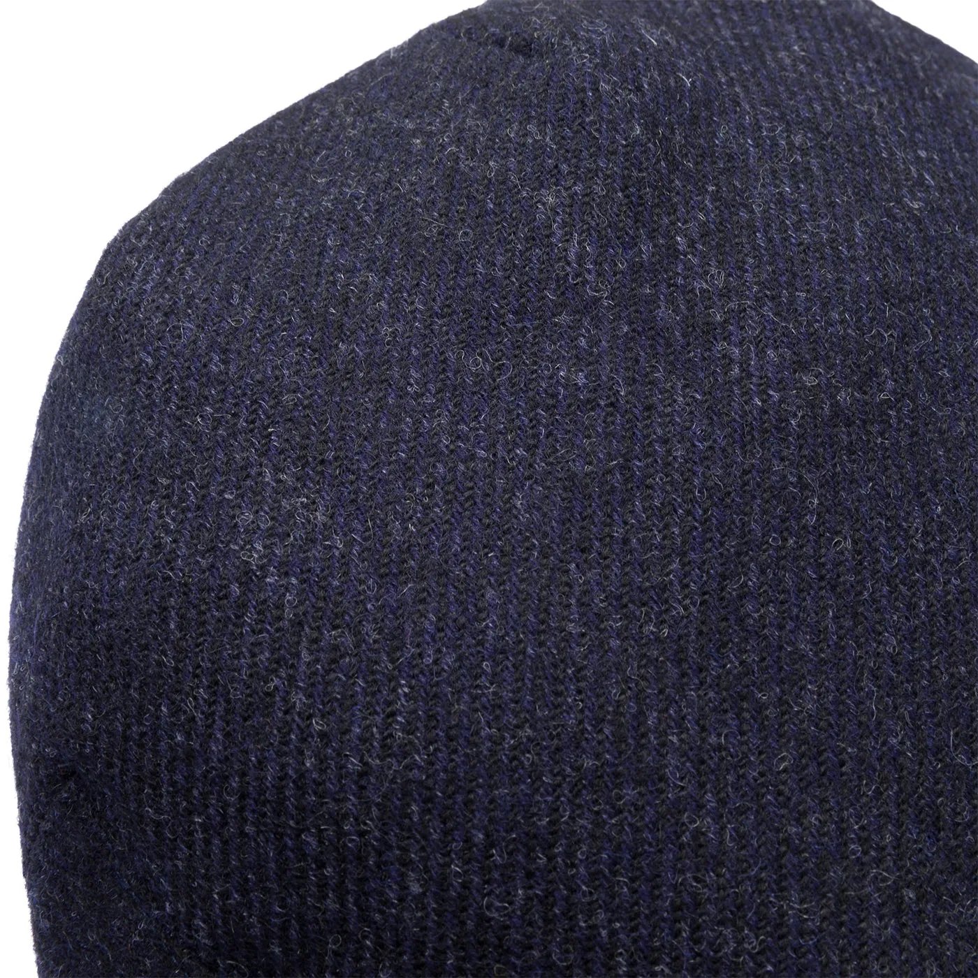 Fox Tweed Char-Navy Twill Fixed Brim Flat Cap