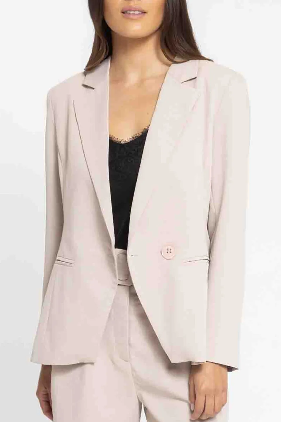 Georgie Adelaide Stone Double Breasted Blazer