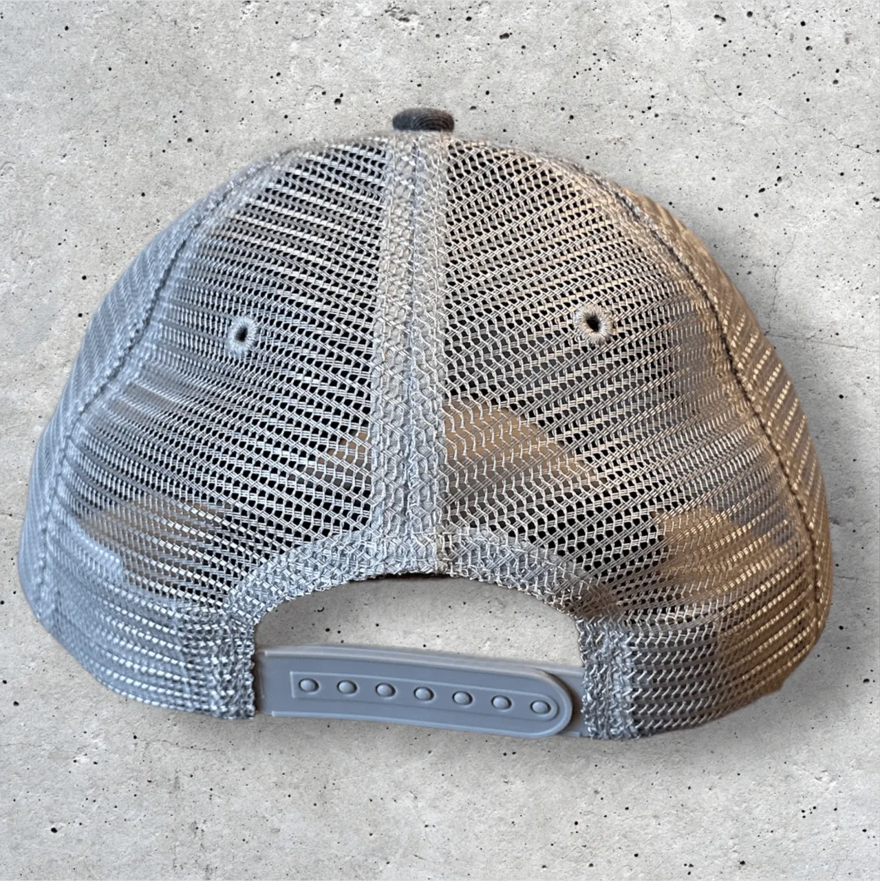 Grey on Grey Mesh Dilligaf Flag Adjustable Hat