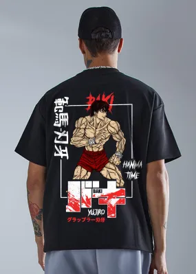 Hanma Yujiro Men Oversized Printed T-Shirt