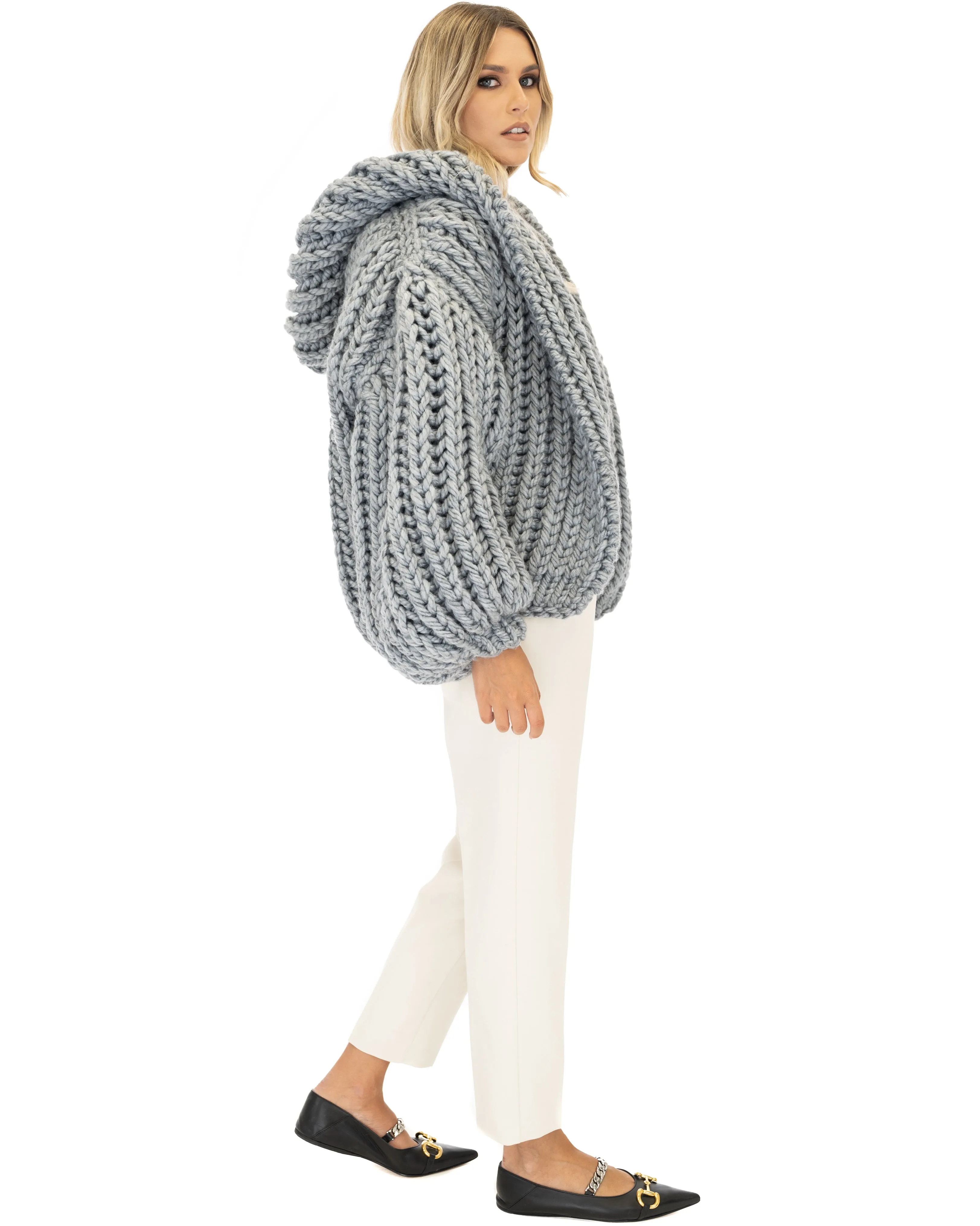 Hooded Chunky Cardigan