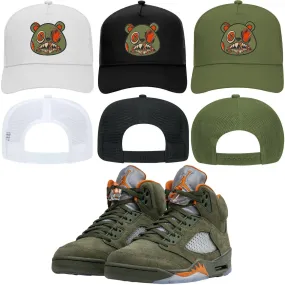 Jordan 5 Olive 5s Trucker Hat to Match : CELADON MONEY TALKS BAWS