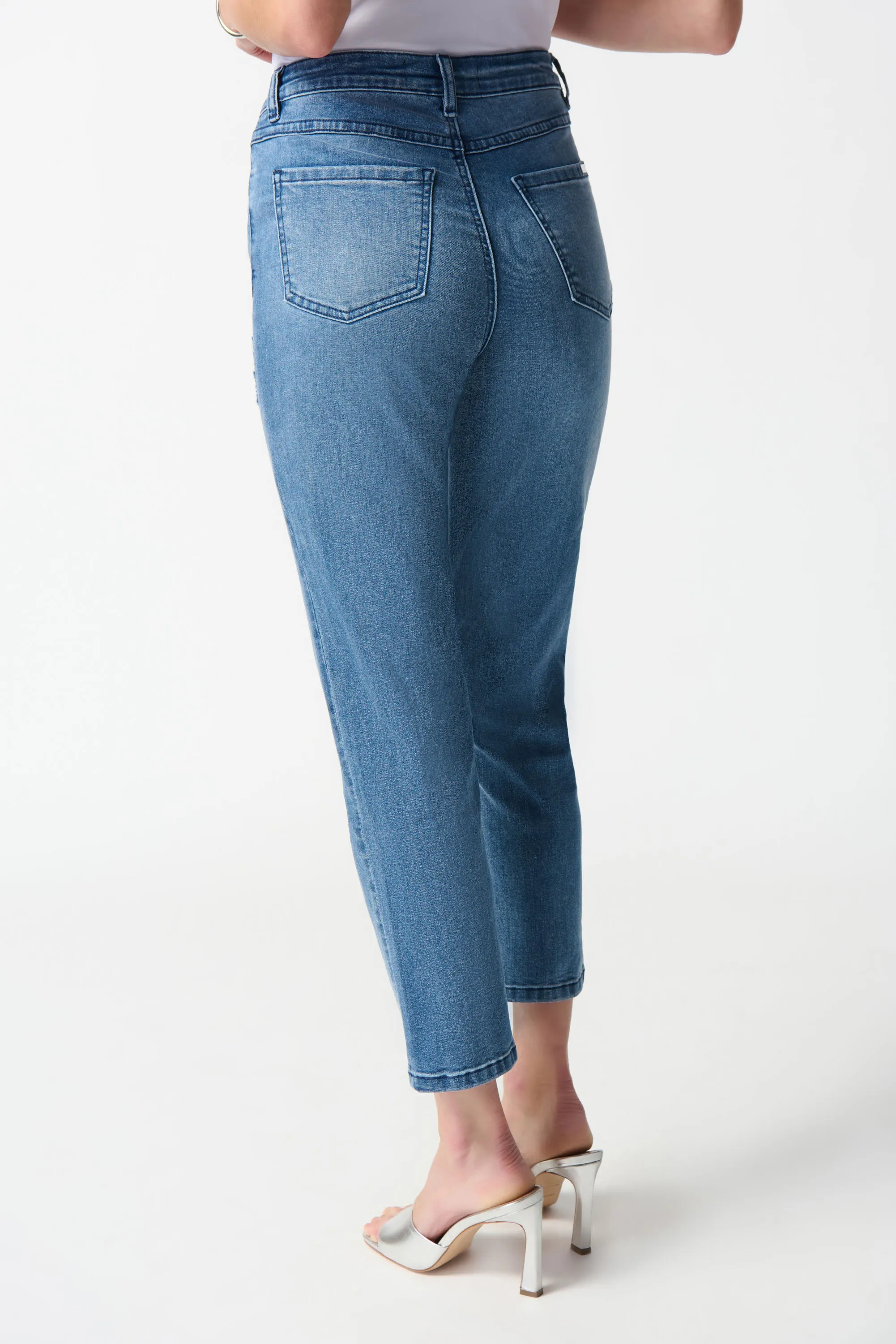 Joseph Ribkoff Slim Fitted Cropped Jeans 242921 - Denim