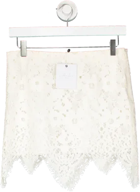 l academie Cream Aria Mini Skirt UK XS