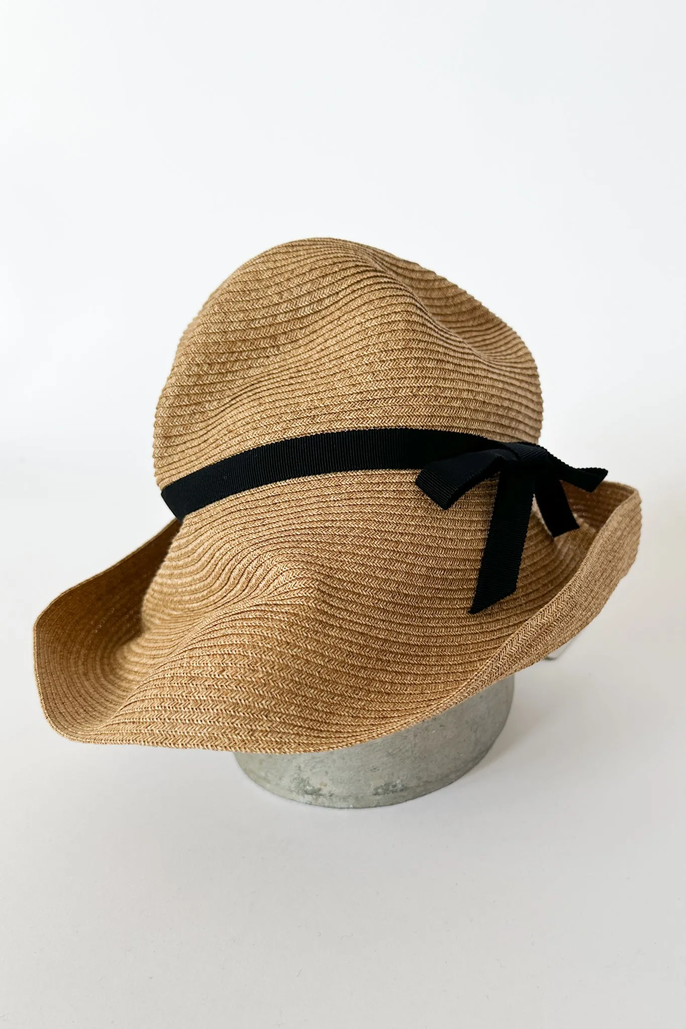 Mature Ha - Boxed Hat 11cm Brim Grosgrain Ribbon