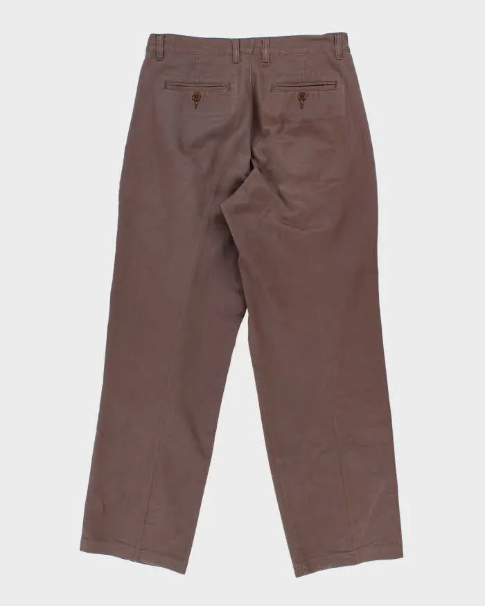 Men's Vintage Brown Dolce And Gabbana Pleated Trousers - W30 L30