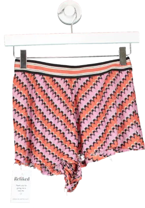 Missoni Pink Patterned Short Shorts UK 10