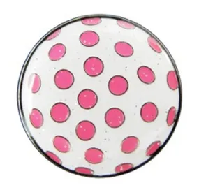 Navika Glitzy Hat Clip/Marker Polka Dot Pink