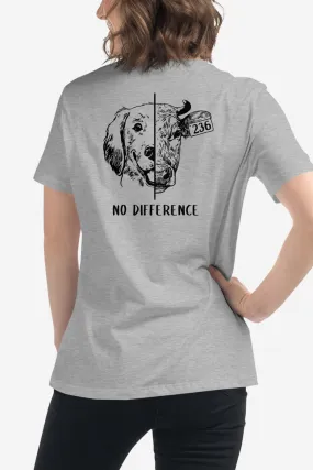 No Difference Women's Relaxed T-Shirt (Back Print)