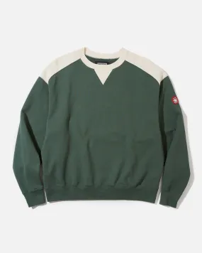 Panel Shoulder Crewneck Sweatshirt - Green