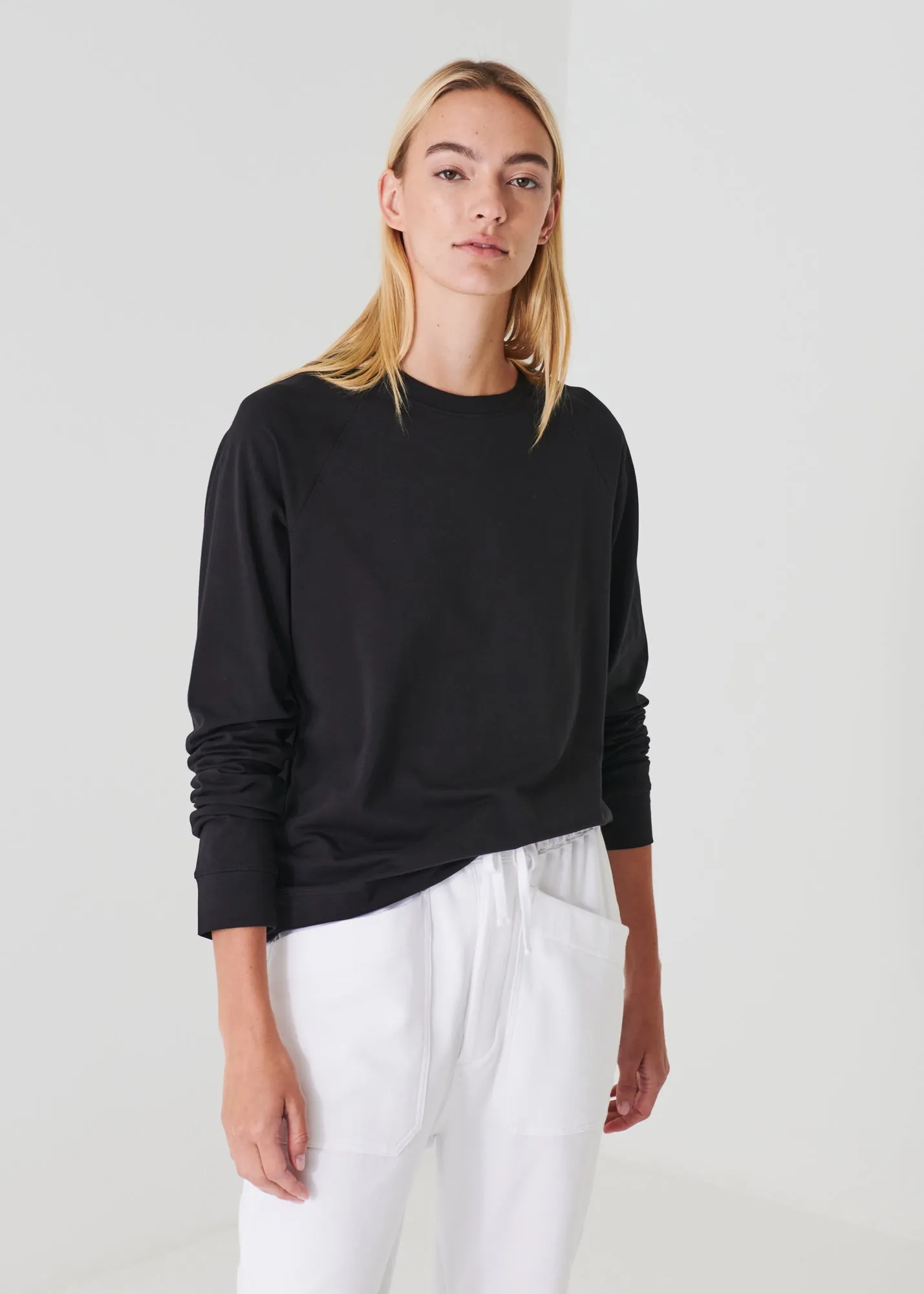 PIMA COTTON STRETCH OVERSIZED SWEATSHIRT