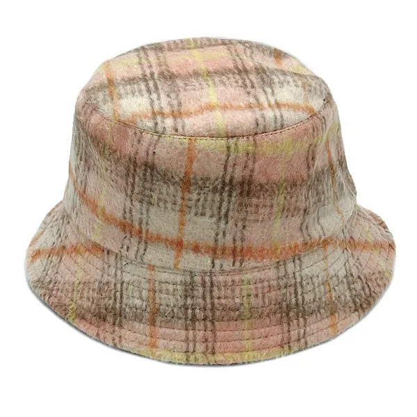 Plaid Check Patterned Bucket Hat