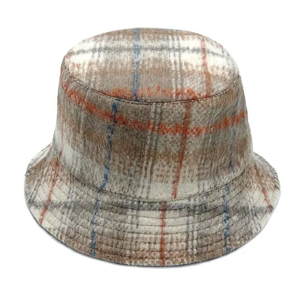 Plaid Check Patterned Bucket Hat