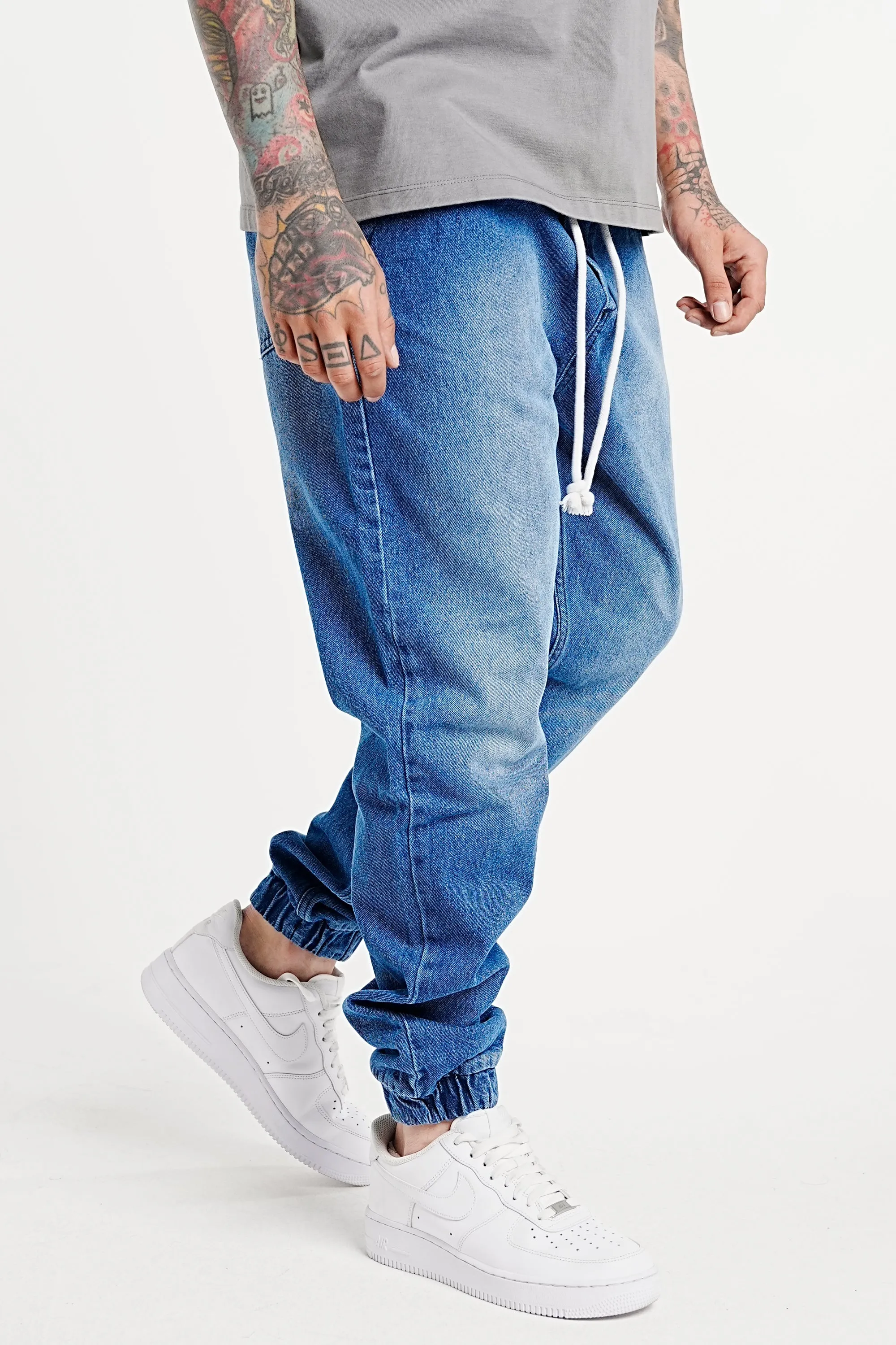 Premium Elasticated Denim Jogger Pants