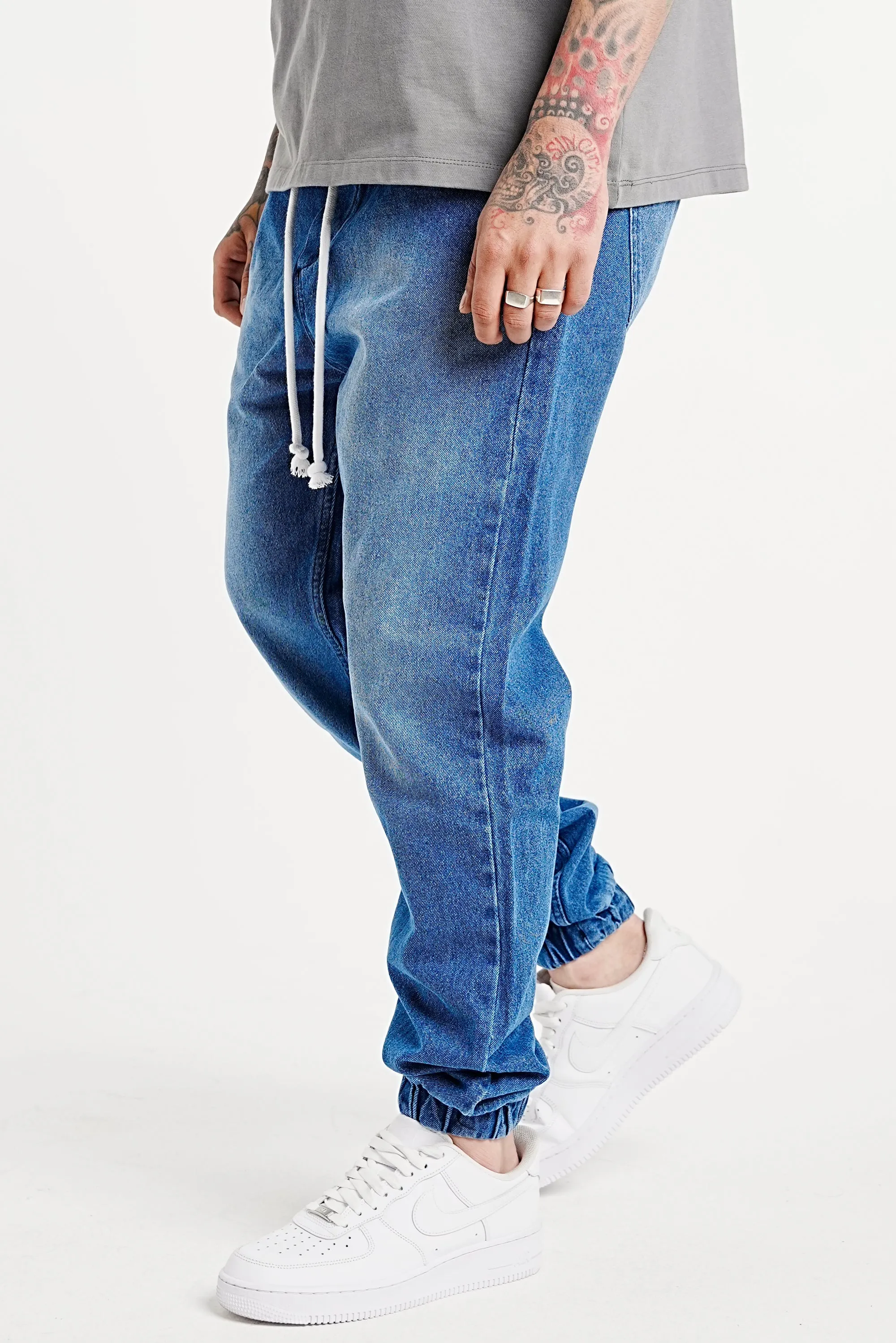 Premium Elasticated Denim Jogger Pants