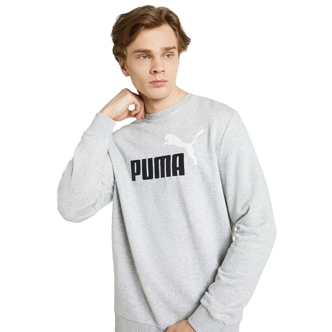 Puma Mens Essentials Two-Tone Big Logo Crewneck Sweatshirt - Style 586763 04