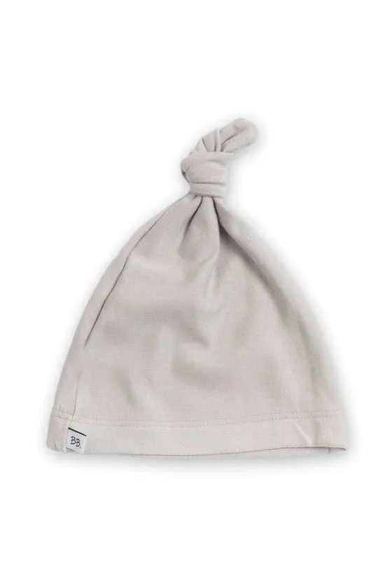 Pure Newborn hat with knot - Sand