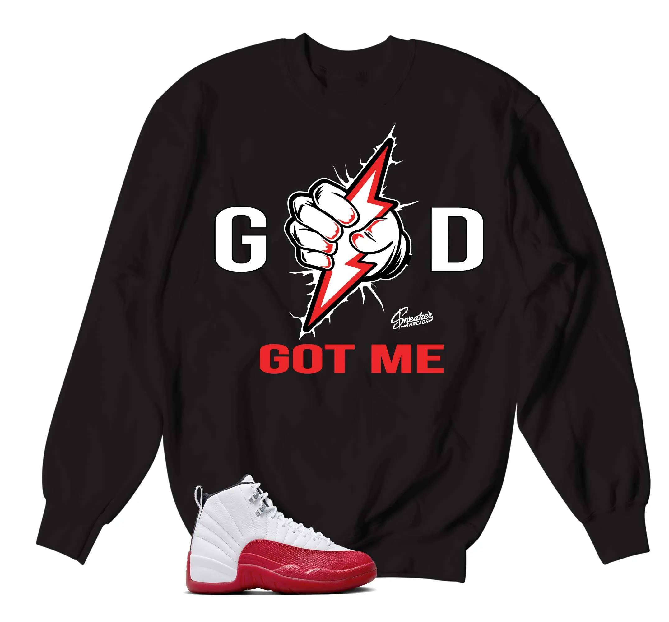 Retro 12 Cherry God Got Me Sweater