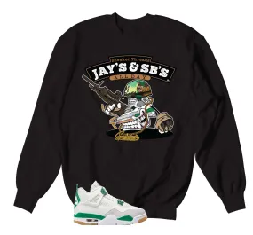 Retro 4 SB Pine Green Fly Kicks Sweater