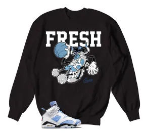 Retro 6 University Blue Sweater - Fresh Kicks - Black