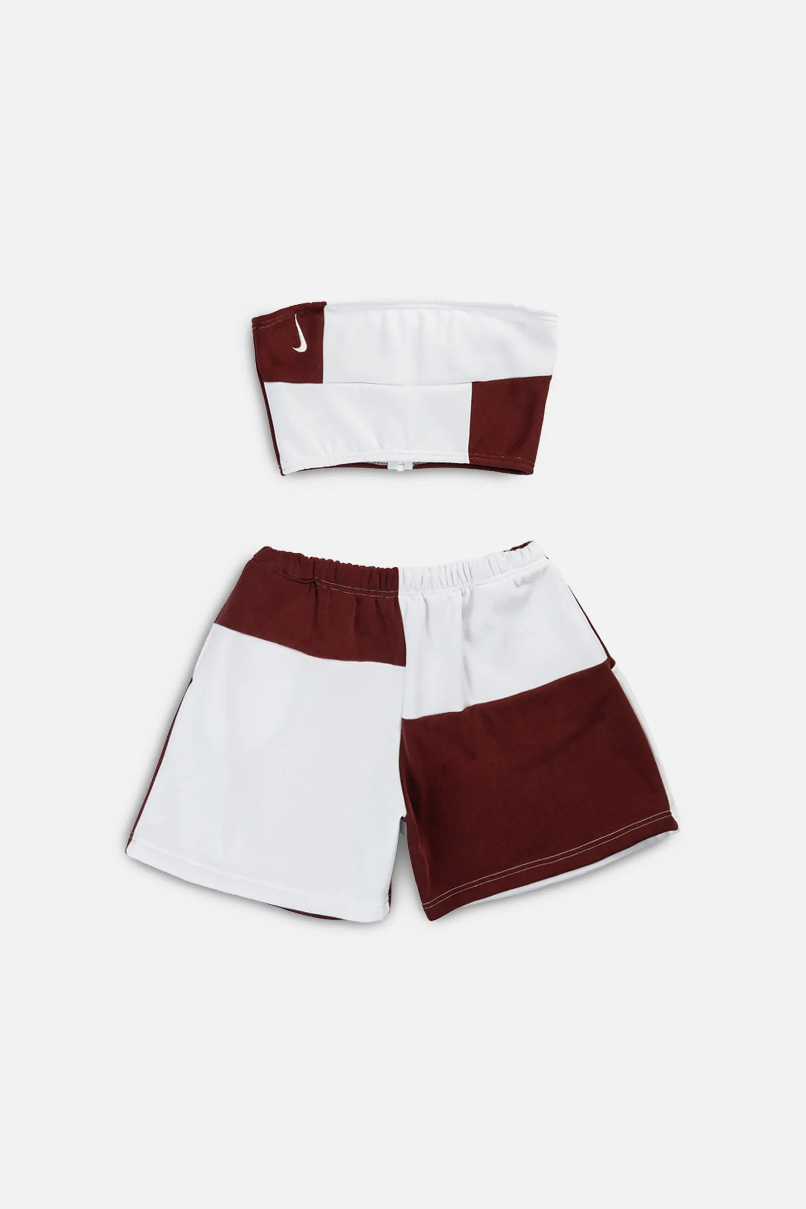 Rework Nike Patchwork Sweatshorts Set - M