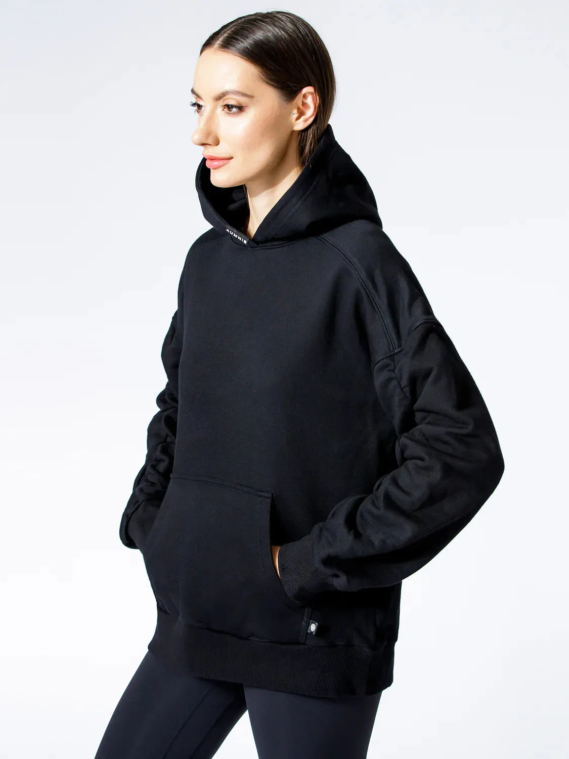 Ruched Fleece Hoodie