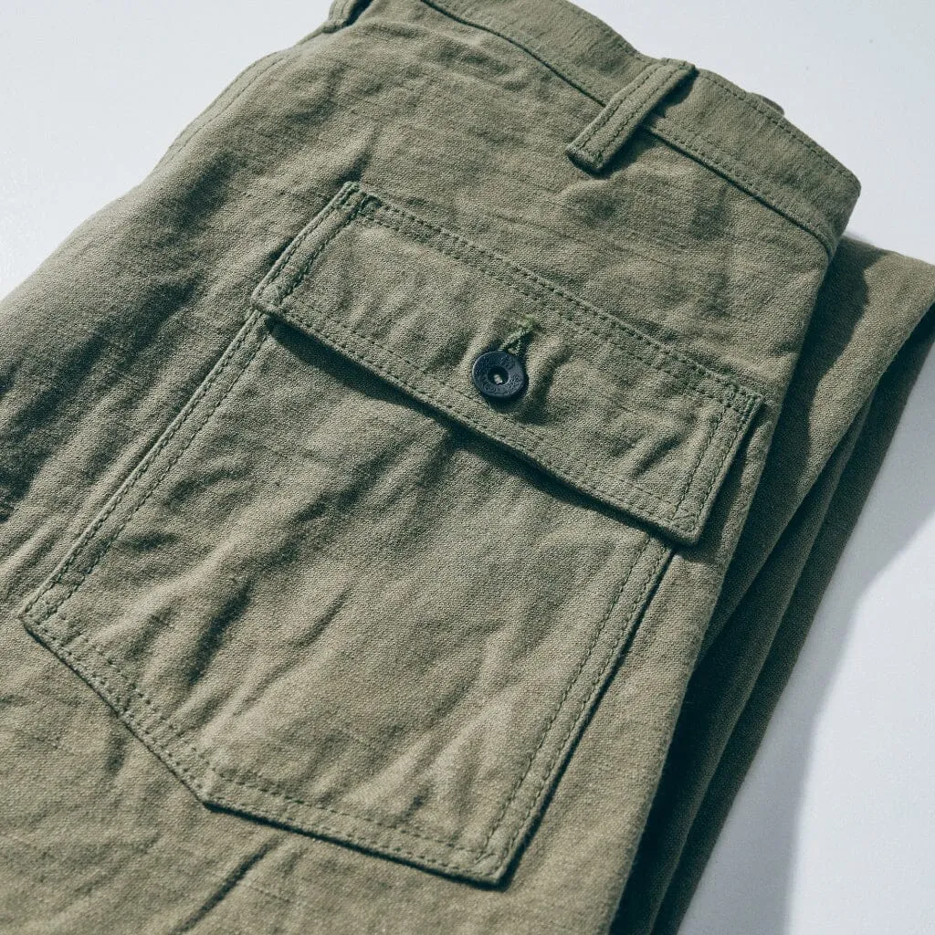 SAMURAI JEANS - 15oz Heavy Baker Pants (SJ52BP) in Olive