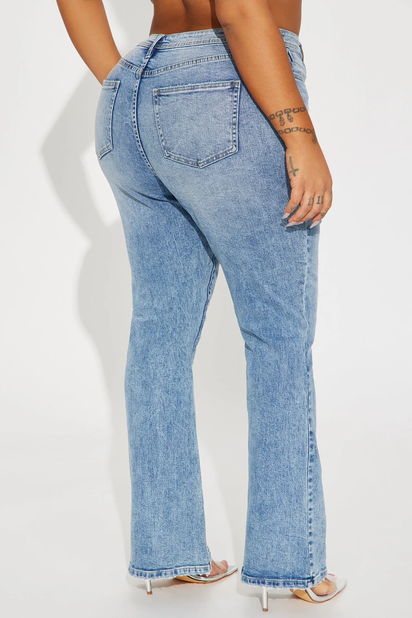 Selene Stretch Straight Leg Jeans - Light Wash