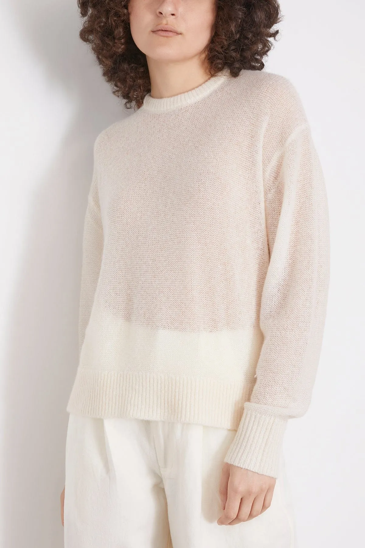 Softest Tissue Weight Sweater in Cream