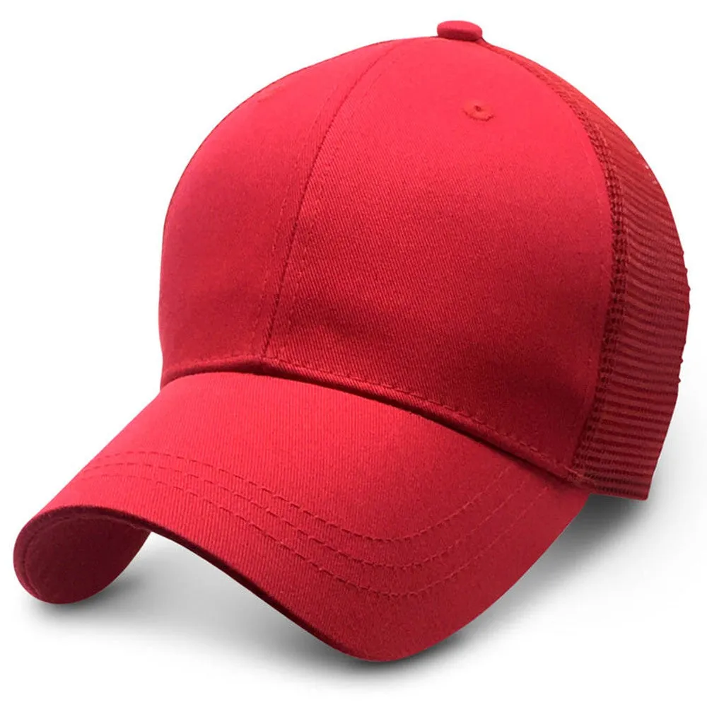 Tommy Red Mesh - Structured Baseball Cap