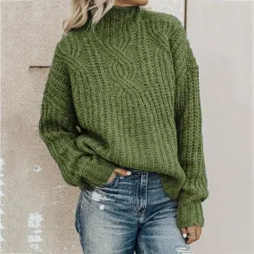 Twist Turtleneck Women Sweaters