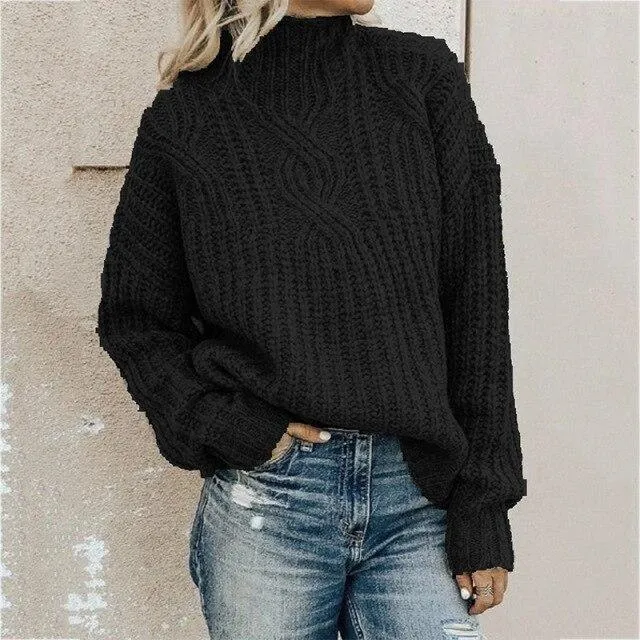 Twist Turtleneck Women Sweaters