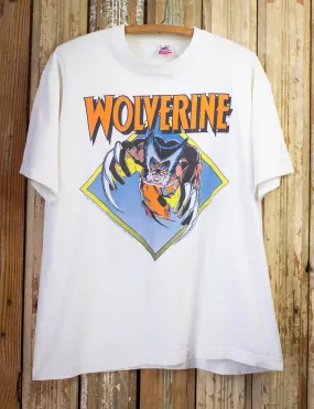 Vintage Wolverine Marvel Comic Book Graphic T-Shirt 1988 XL