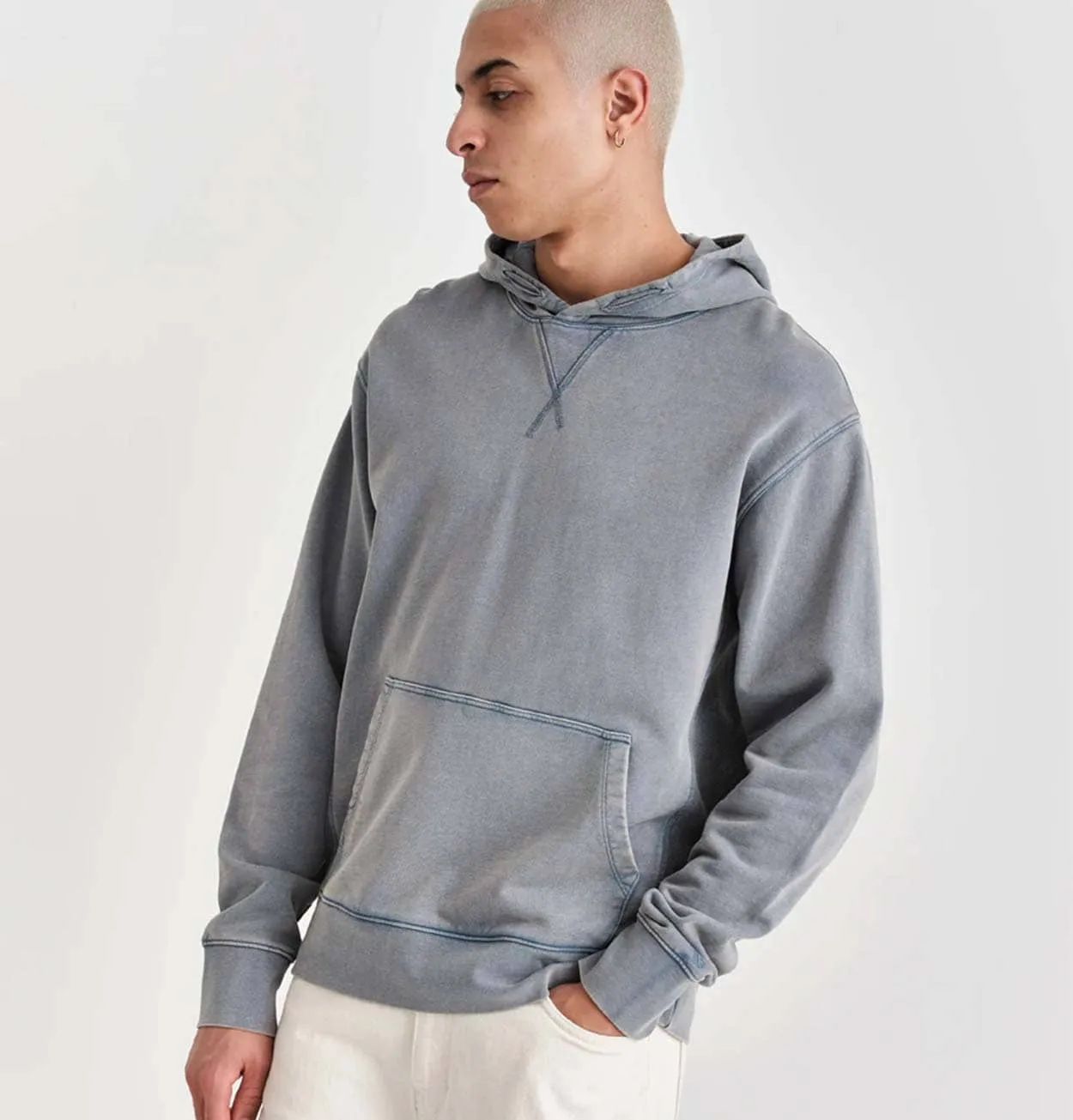 Wax London Buxton Hoodie in Light Blue