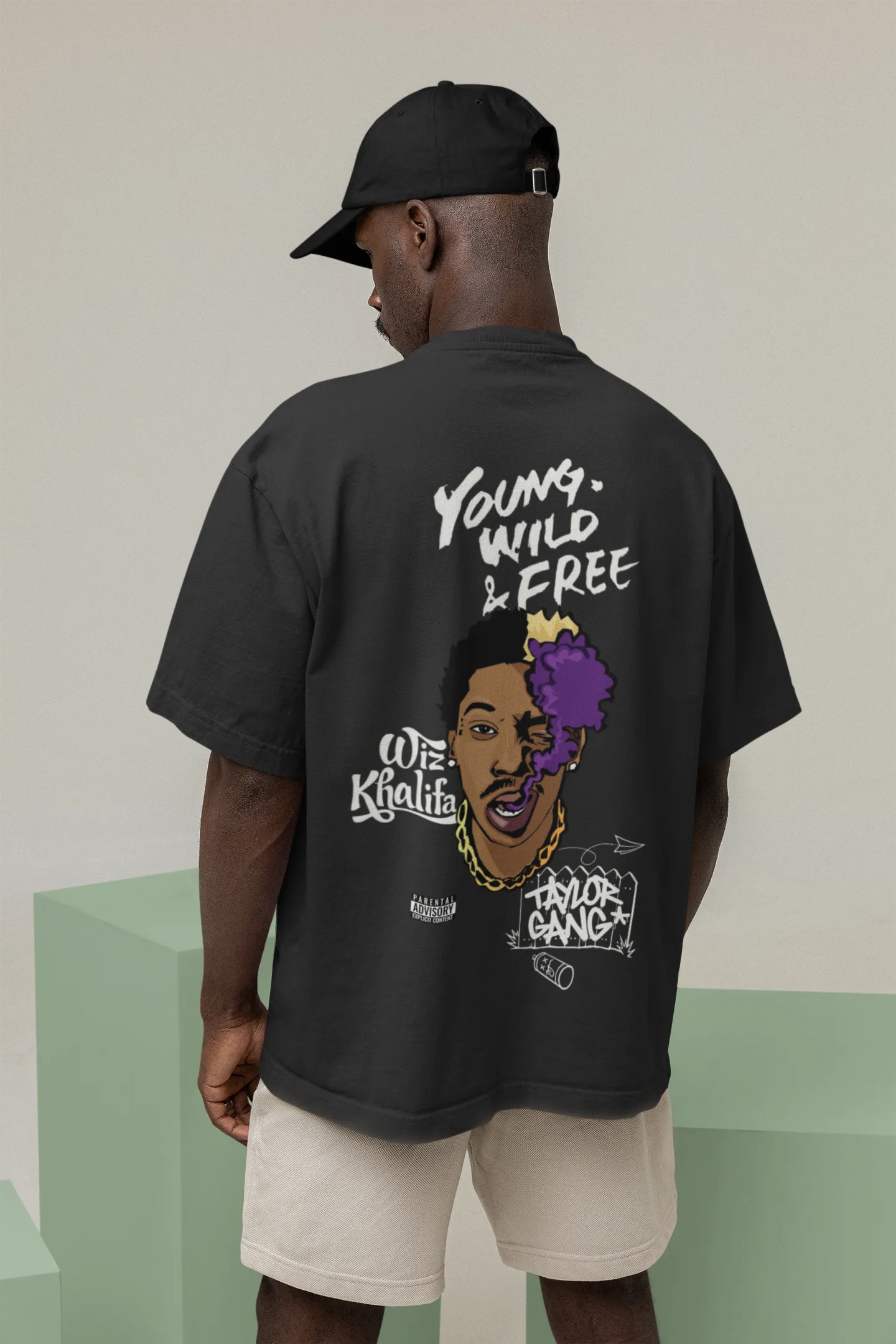 Wiz Khalifa Oversized T-shirt - Black